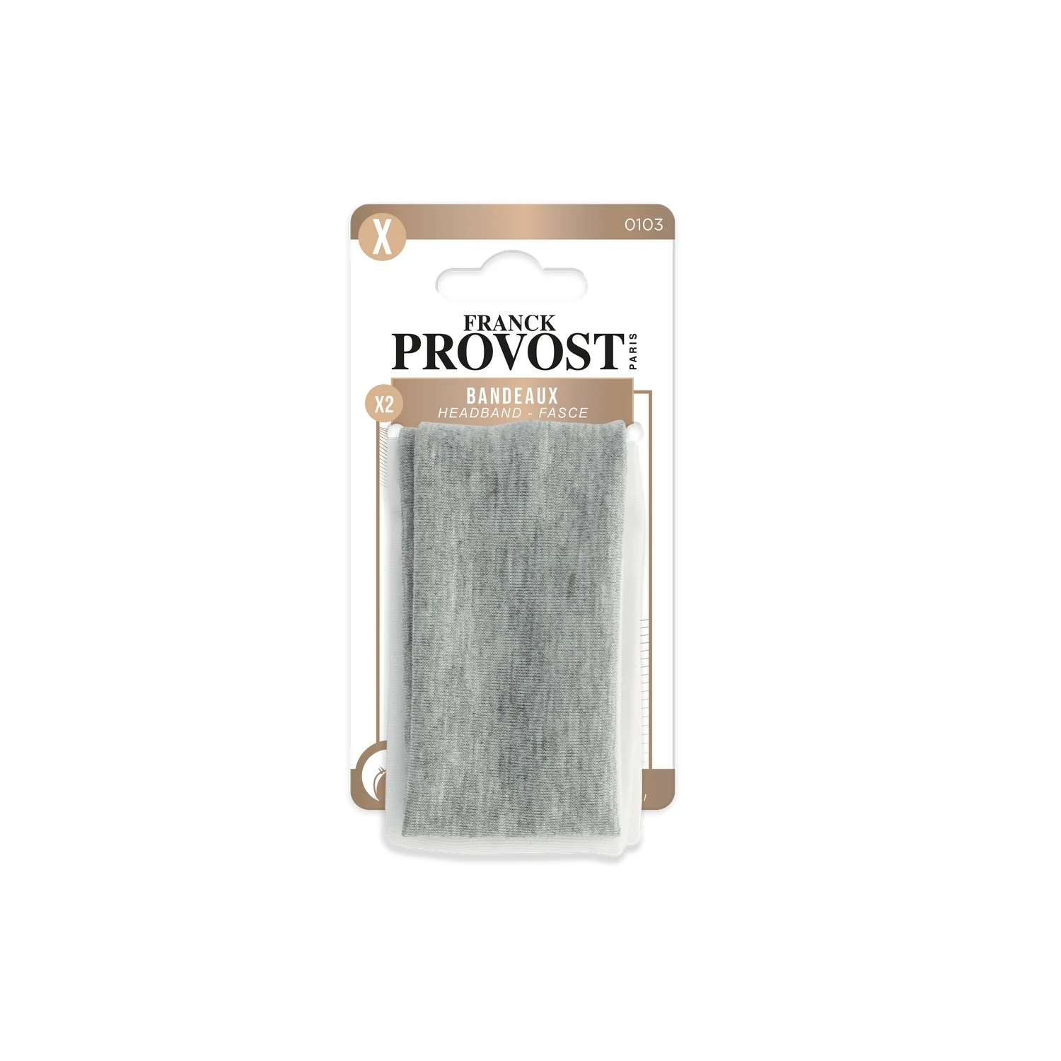 FRANCK PROVOST Bandeaux à Cheveux Gris - Lot de 2 pièces