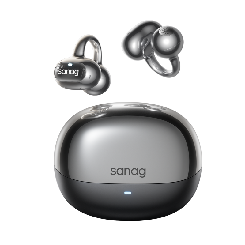 sanag S8S Ultra Écouteurs Bluetooth à clip d’oreille concept conduction osseuse ouverts à port accroché à l’oreille IA sport