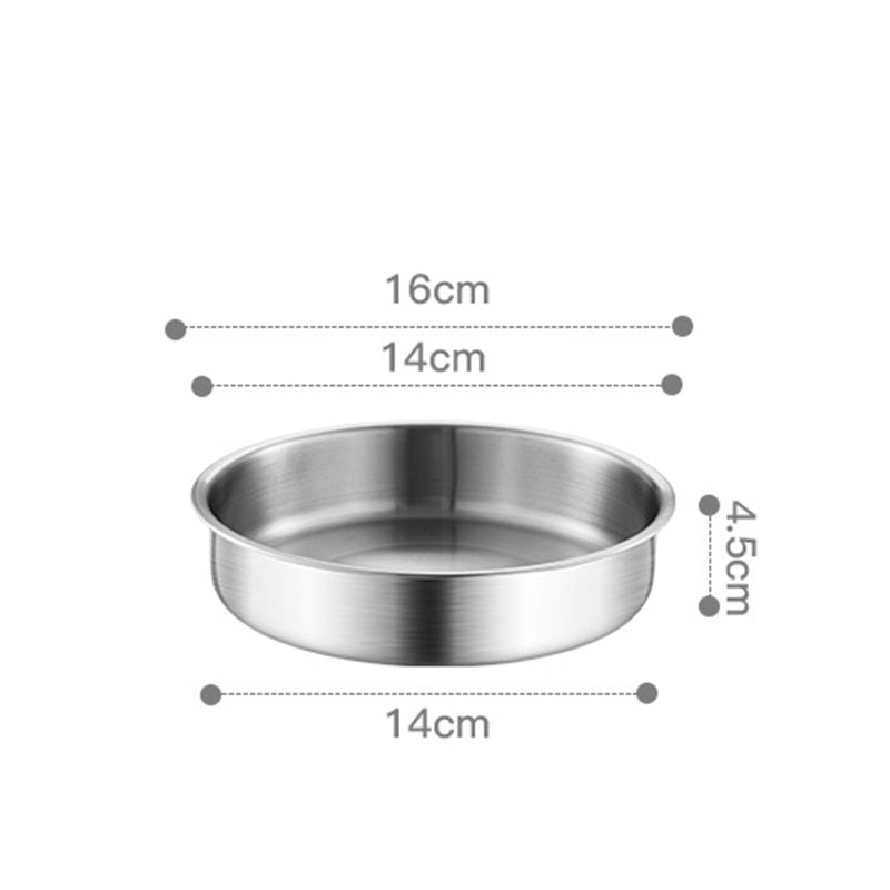 Maxcook Assiette creuse approfondie en acier inoxydable 304 16 cm/6.3 pouces non toxique incassable assiette de table en métal
