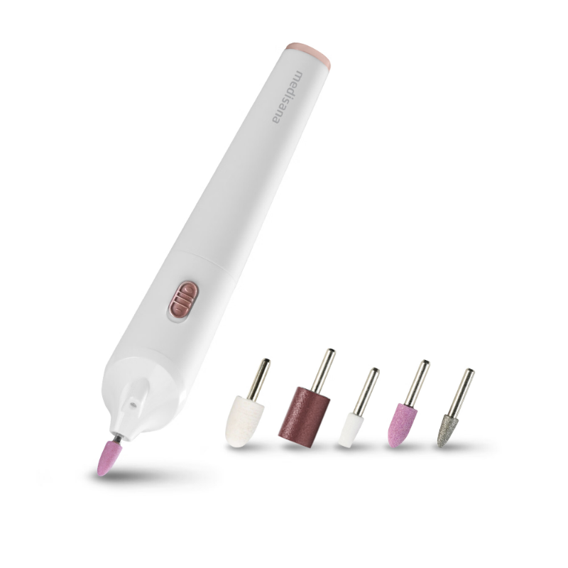 Medisana MP 900 Kit manucure et pédicure sans fil, avec 5 embouts et support