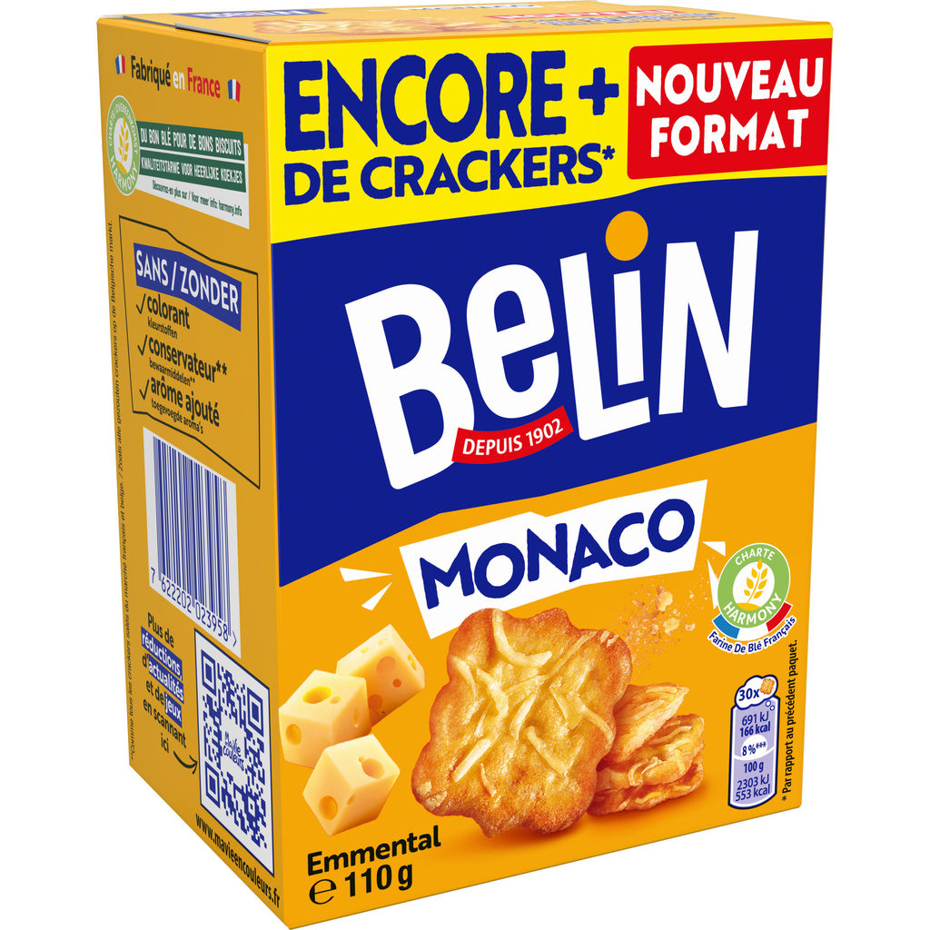 BELIN Crackers Monaco emmental - 110 g