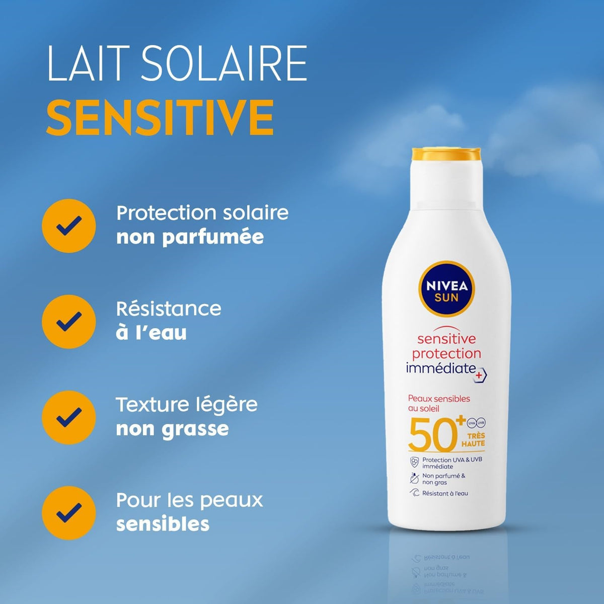 NIVEA SUN Sensitive Lait protection solaire SPF 50+ - 200 ml