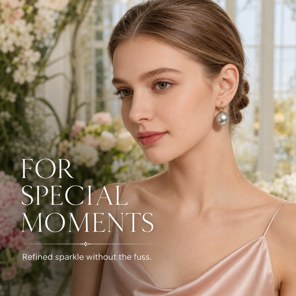 VoxorAI EH5 - Boucles d'oreilles perles gris foncé, puces d'oreilles, pendantes, luxe haut de gamme, style de niche, nouveauté polyvalente, article phare