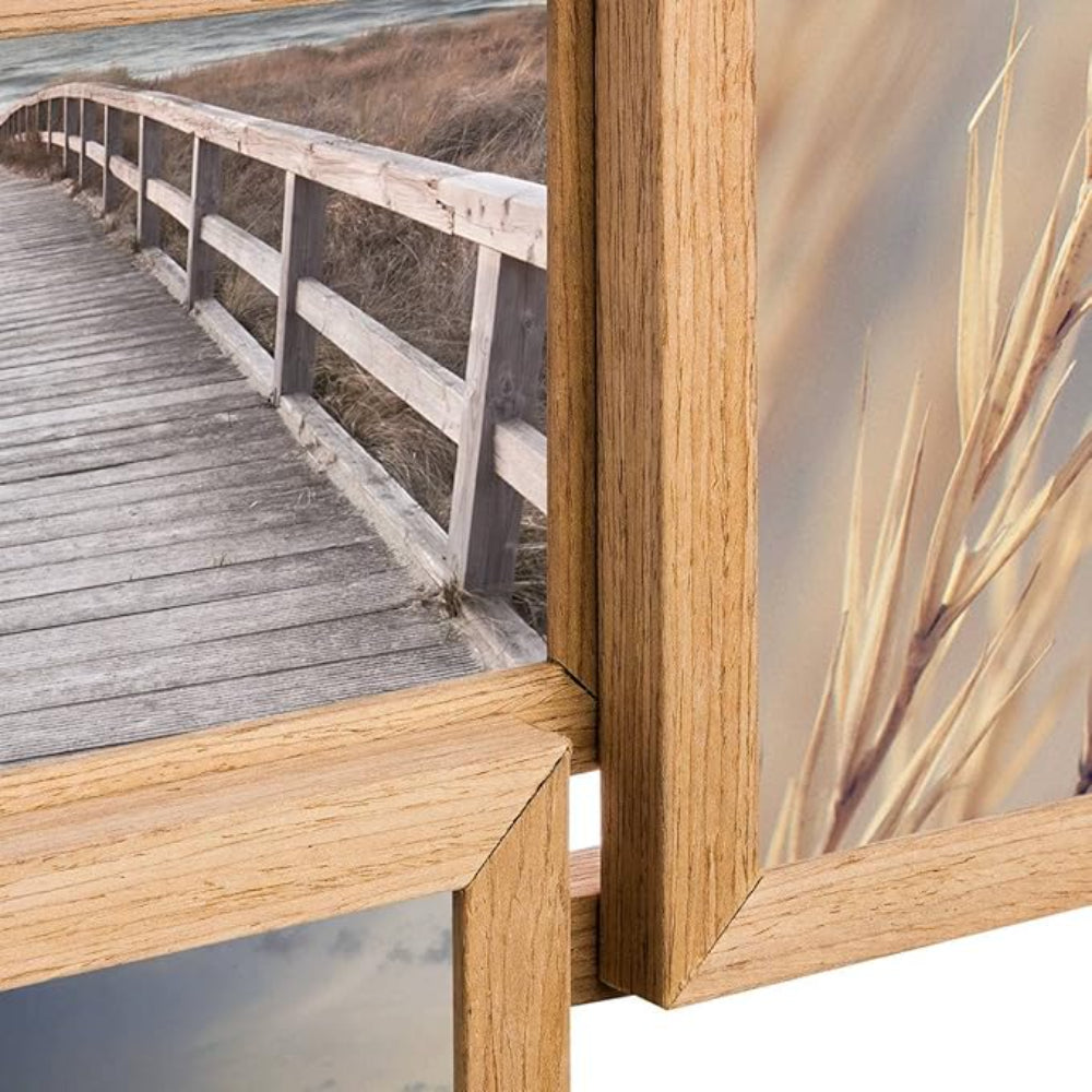Atmosphera Pêle-Mêle 6 cadres photos Mia en bois - 10 x 15 cm