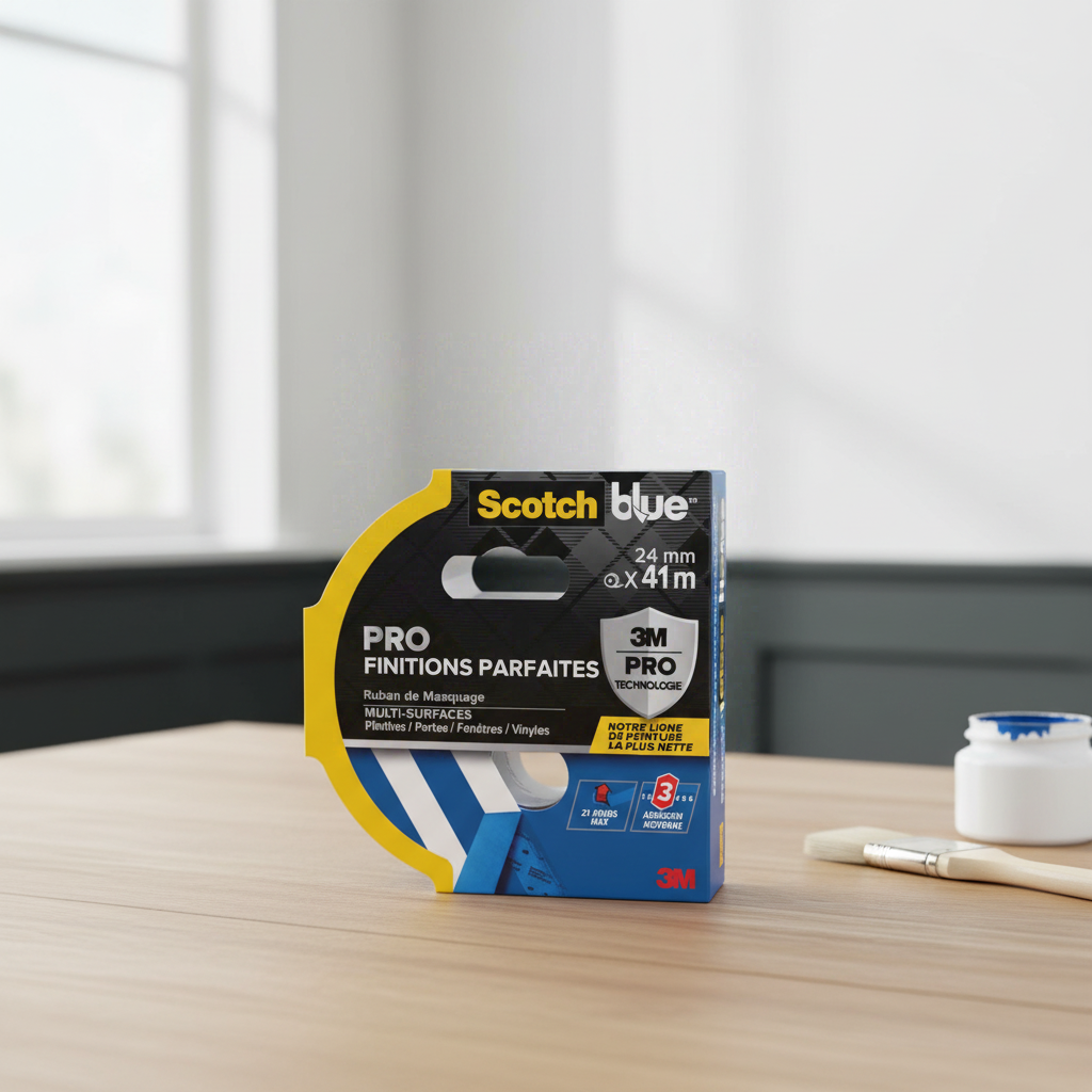 ScotchBlue™ Ruban de masquage PRO finitions parfaites - PEFC Bleu 24mm x 41m
