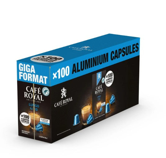 Café ROYAL Capsules Lungo - 100 pièces