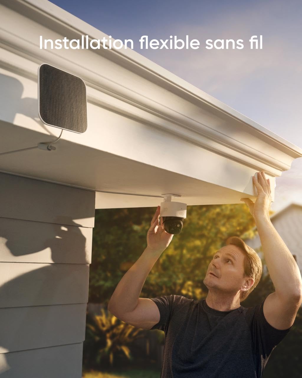 eufy SoloCamS340 Caméra de surveillance solaire sans fil WiFi pour l’extérieur, 360°, 3K, sans angle mort, Wi-Fi 2,4 GHz, pas de frais mensuels, compatible HomeBase 3