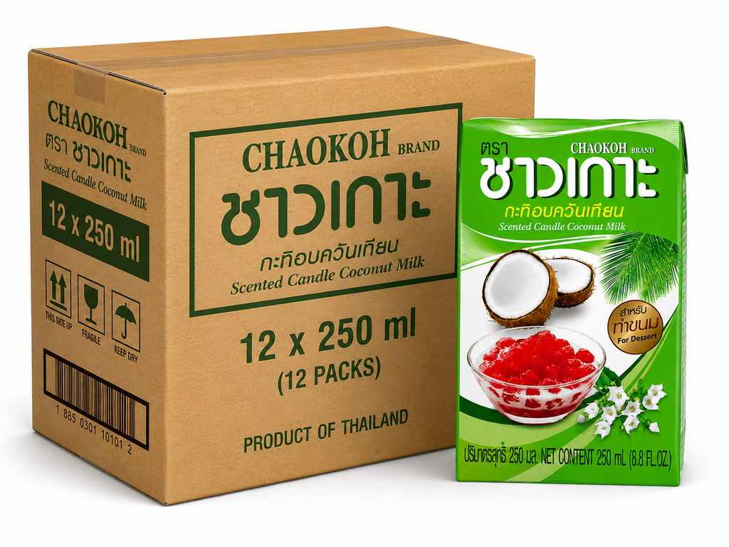 CHAOKOH Lait de coco pour dessert 16-18 % 12 x 250 ml
