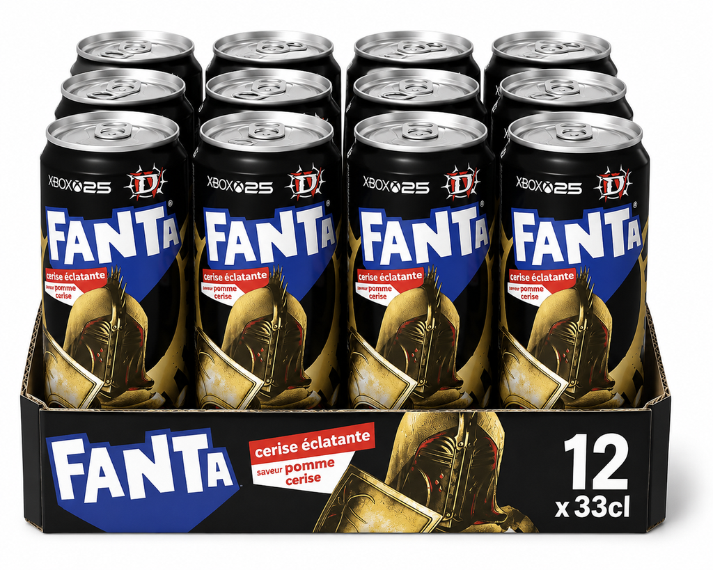 FANTA Soda goût Cerise Pack de 12x33cl