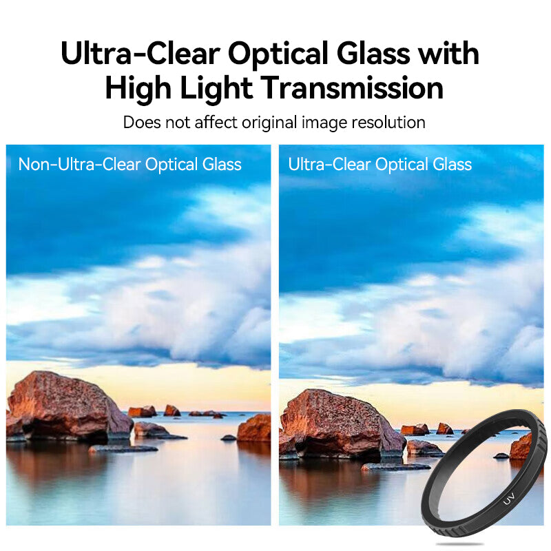 ochama×J.ZAO Filtre UV pour DJI Action 3/4/5PRO - Protecteur d’Objectif, Accessoire Anti‑Reflet pour Caméra d’Action