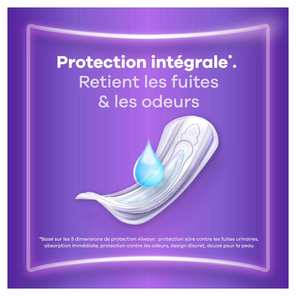 Always Discreet Protections d’incontinence pour femmes Normales 28 protections