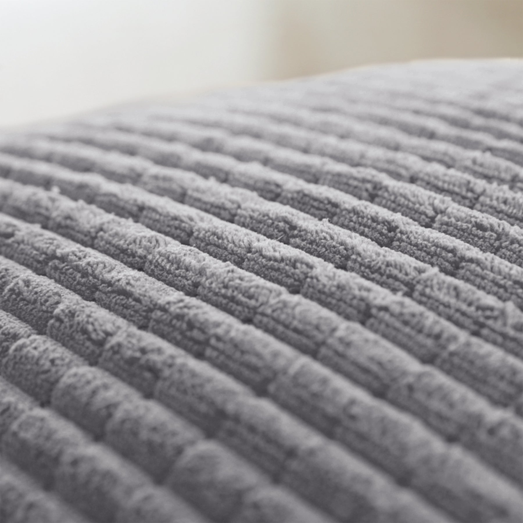 Deconovo Housse de coussin en velours gris clair 50 x 50 cm - 1 pièce