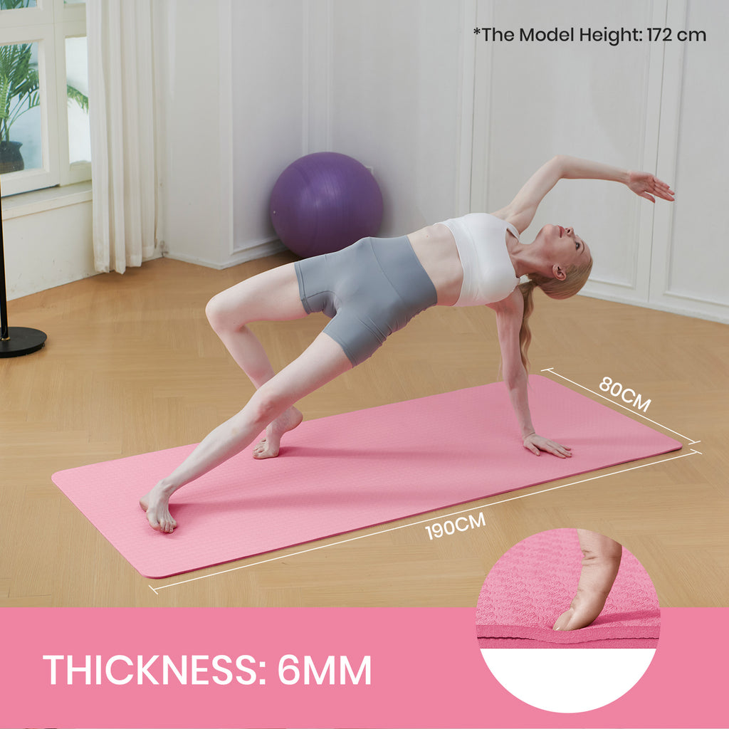 MISS LULU Tapis de yoga Good Nite, tapis de yoga grand et extra-large, 190 x 80 x 0,6 cm, antidérapant en TPE, tapis de gymnastique, tapis de sport, tapis de fitness