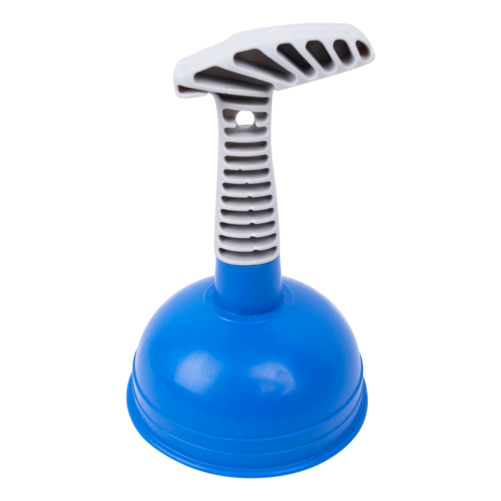 Ventouse en TPR bleu avec tête de 12 cm de diamètre et manche en plastique de 12 cm, outil d'aspiration durable