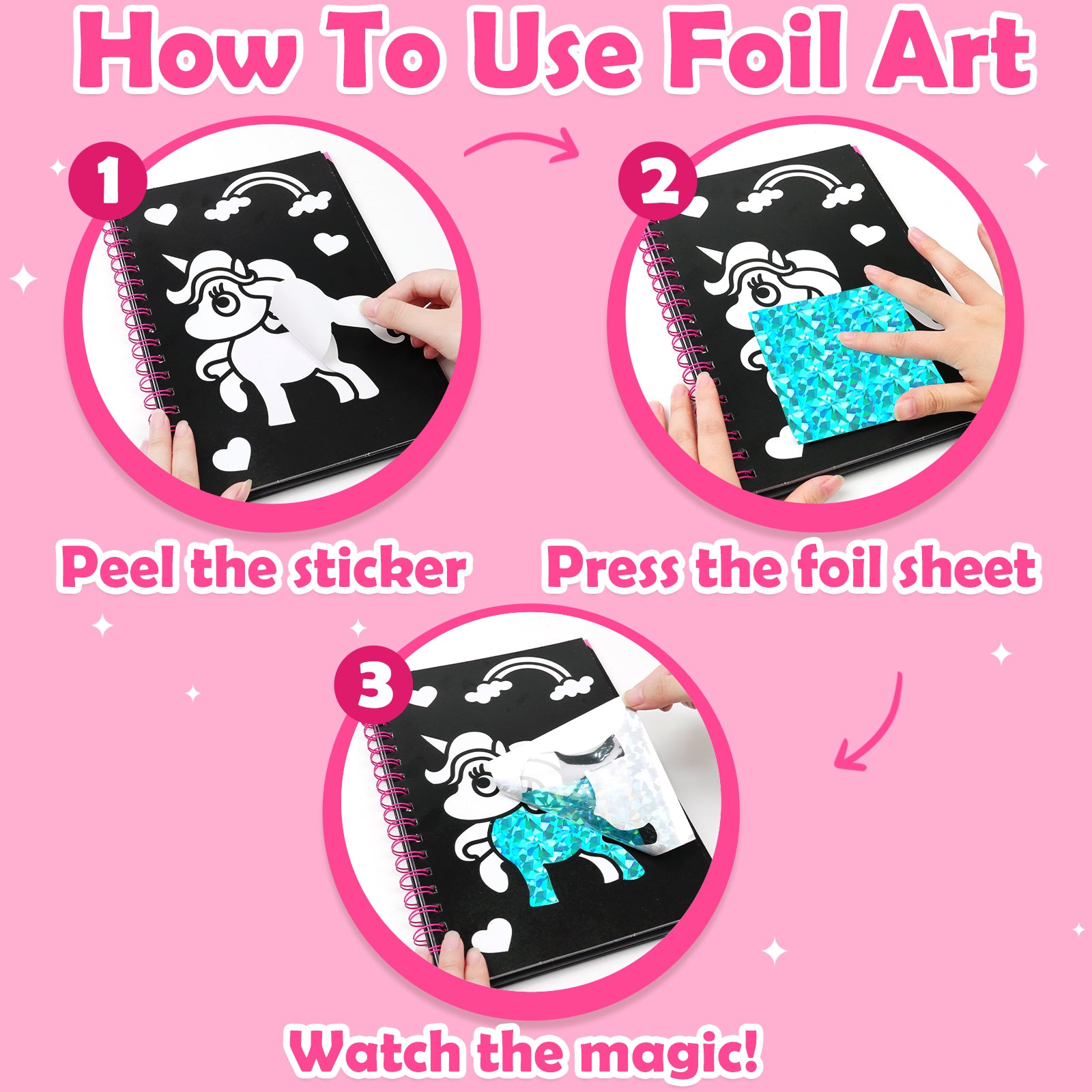Kit de Loisirs Créatifs Art de la Feuille Série Princesse, 1 Set, Activité DIY Sans Salissure, Jouet de Voyage, Cadeau d'Anniversaire pour Enfants 4-9 Ans
