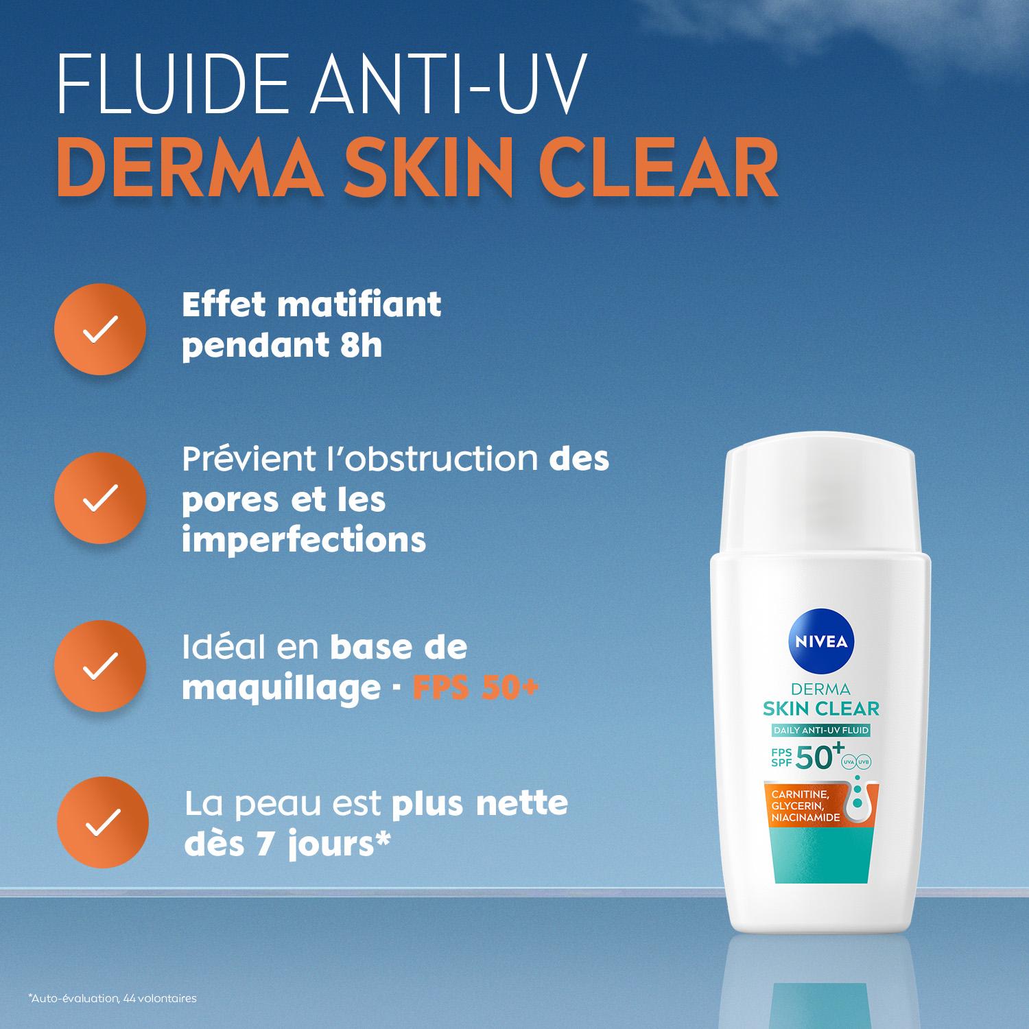 NIVEA Derma Skin Clear Fluide Hydratant SPF50+ - 40 ml