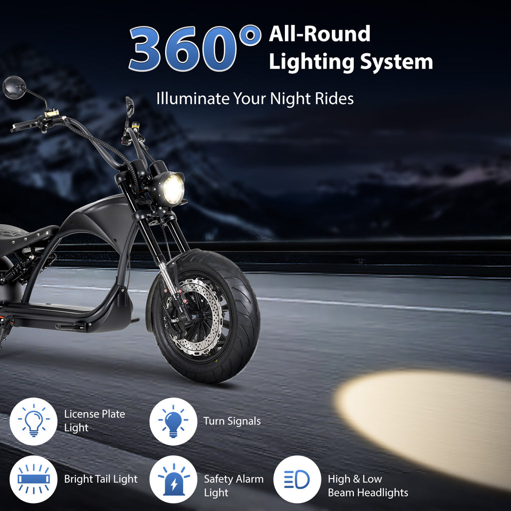 Mangosteen [Offres d'été - avec livraison le lendemain] M1P Moto électrique, 2000 W, 60 V, 30 Ah, Jusqu'à 80 km d'autonomie, 45 km/h