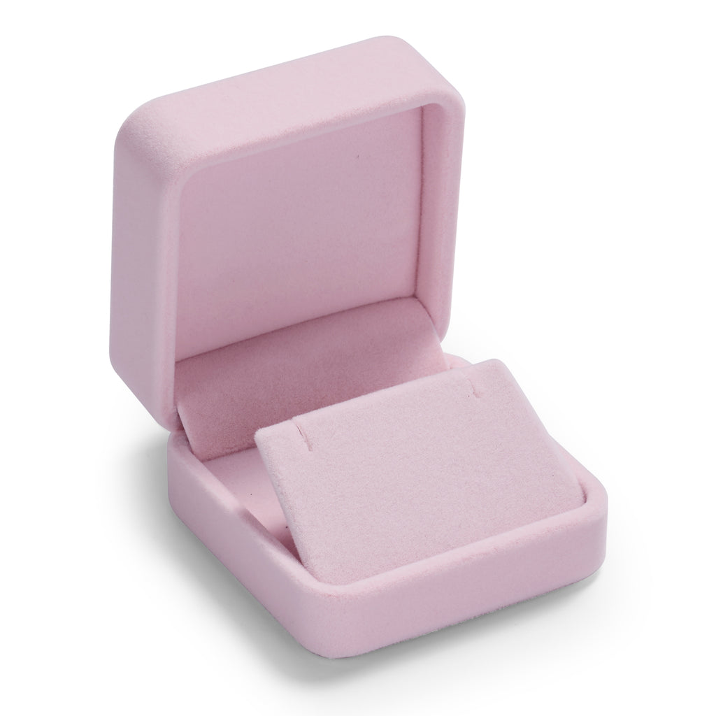 Oirlv Écrin à bague en velours rose, étui de rangement pour boucles d'oreille, collier et bracelet, boîte organisatrice de bijoux, boîte cadeau pour demande en mariage, fiançailles, mariage