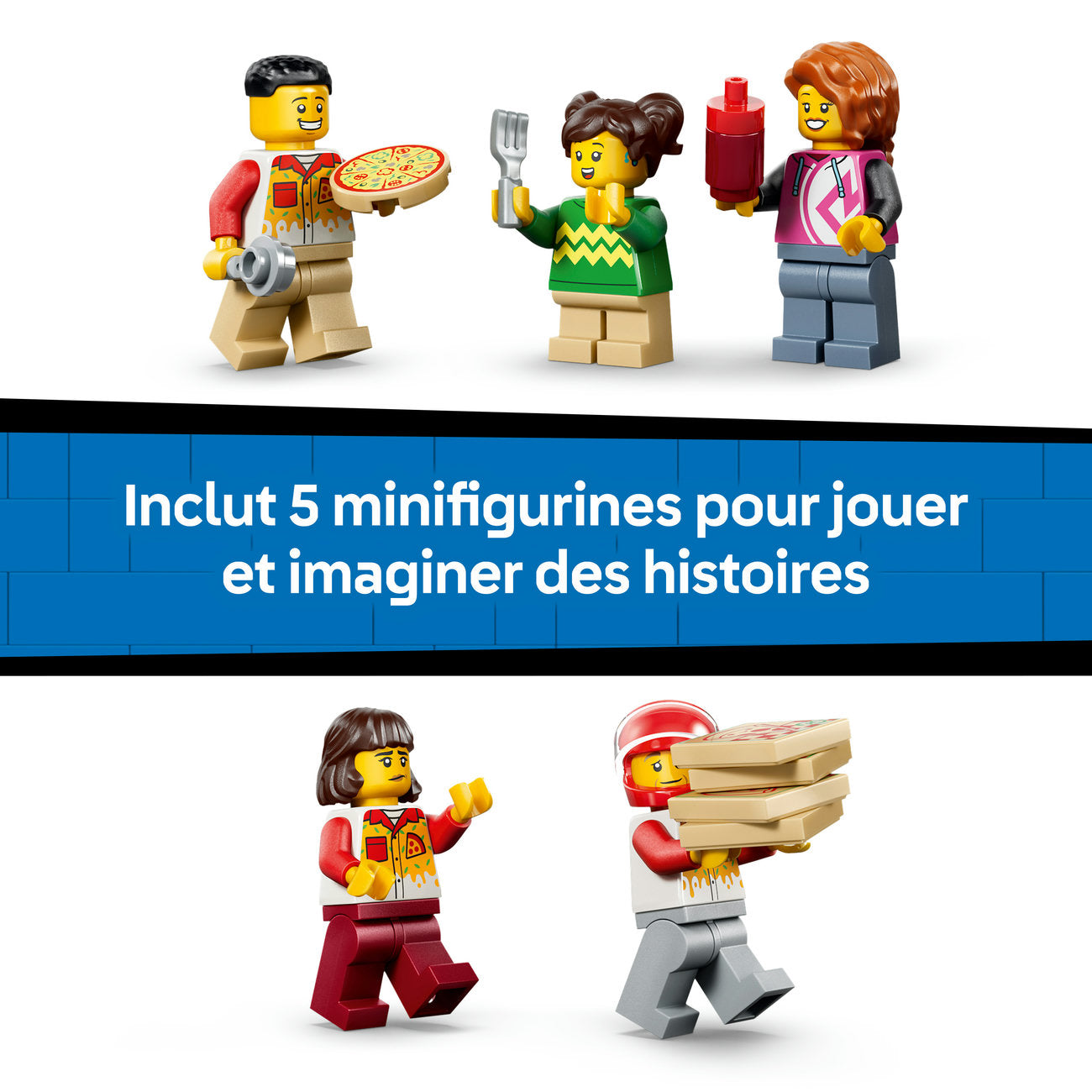 LEGO City 60496 La pizzeria et ses véhicules de livraison