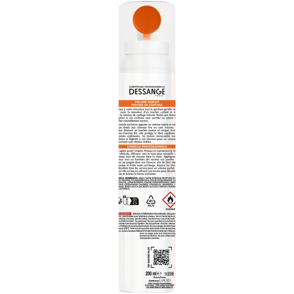DESSANGE Volume Parfait Mousse de Coiffage Effet Gonflant & Volume Souple 200ml