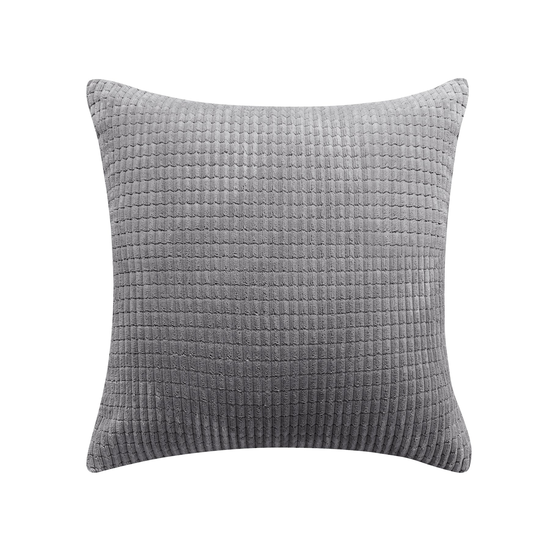 Deconovo Housse en velours pour coussin - Gris clair - 45 x 45 cm - 1 pièce