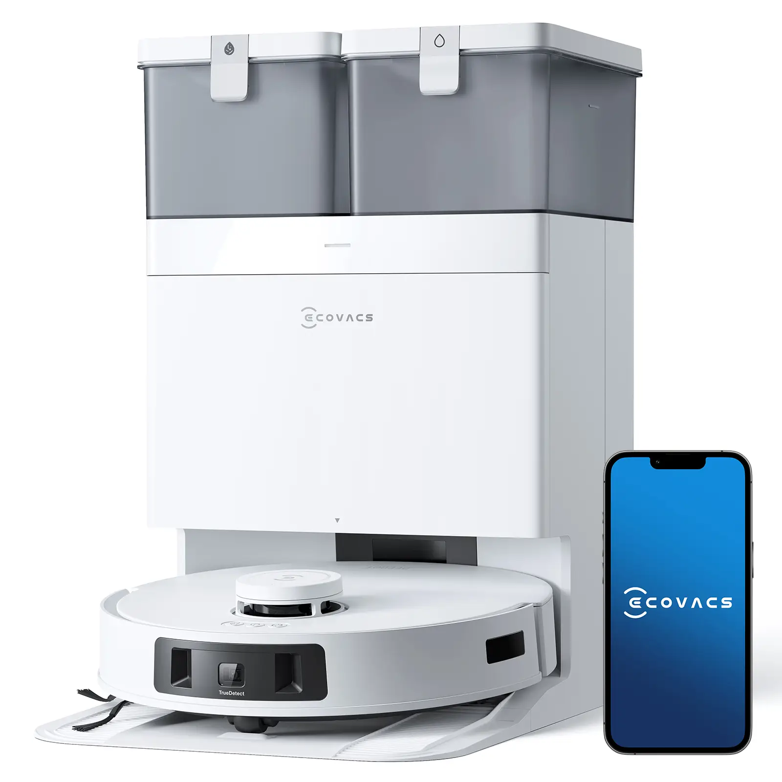 ECOVACS DEEBOT T30C Pro Omni GEN 2 Robot aspirateur et laveur, Puissance d'aspiration 15 400 Pa, Station de vidage automatique, Séchage à l'air chaud, Autonomie 200 min