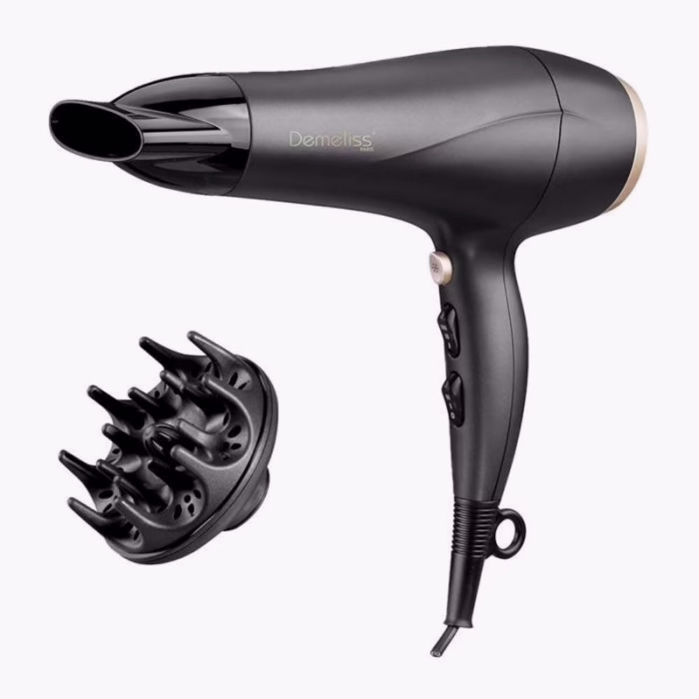 SAINT ALGUE Demeliss - Sèche-cheveux Ultra Series - Diffuseur - 3 réglages de chaleur - 2200 W - Noir