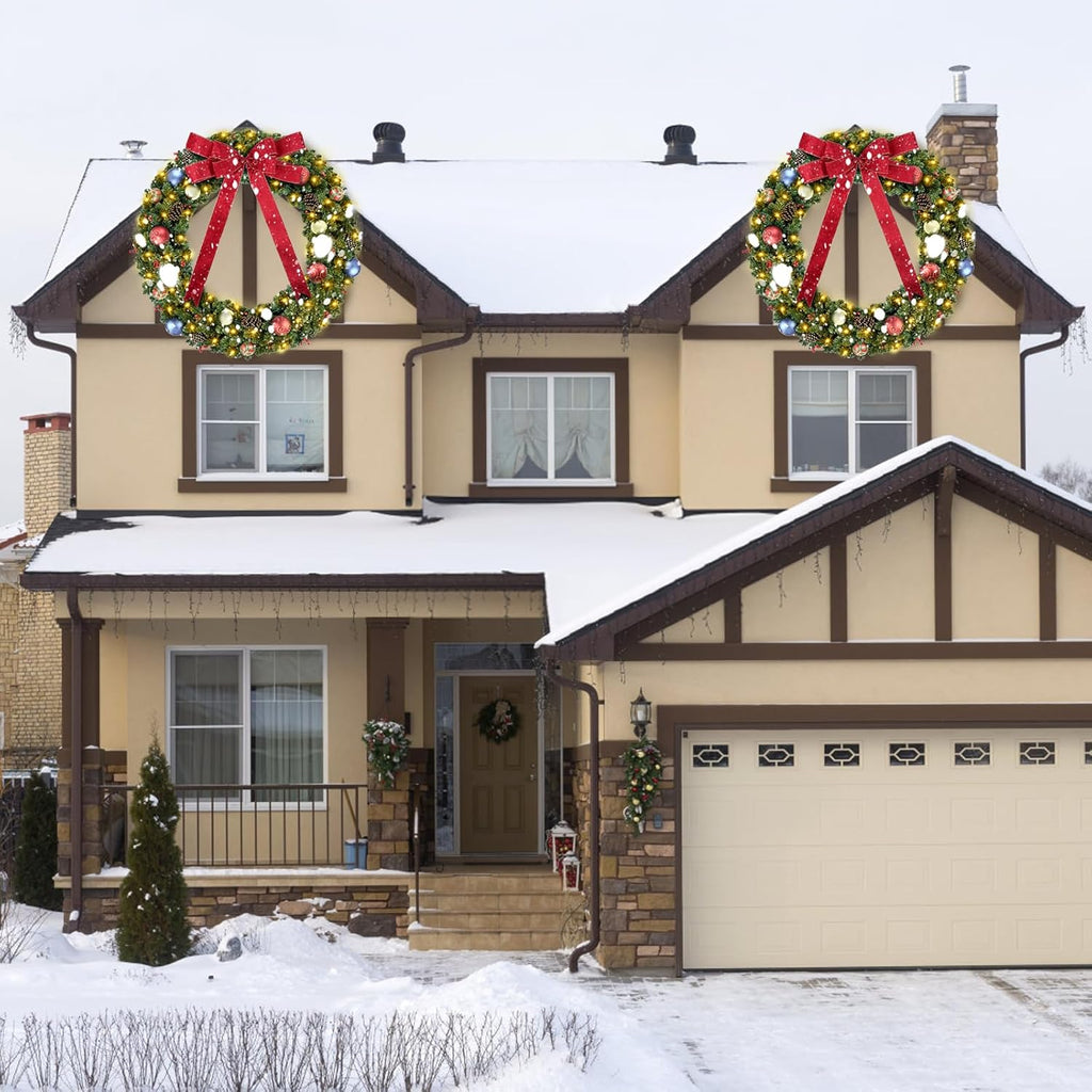 DDHS Couronne de Noël 60 pouces avec lumières - 1 pièce
