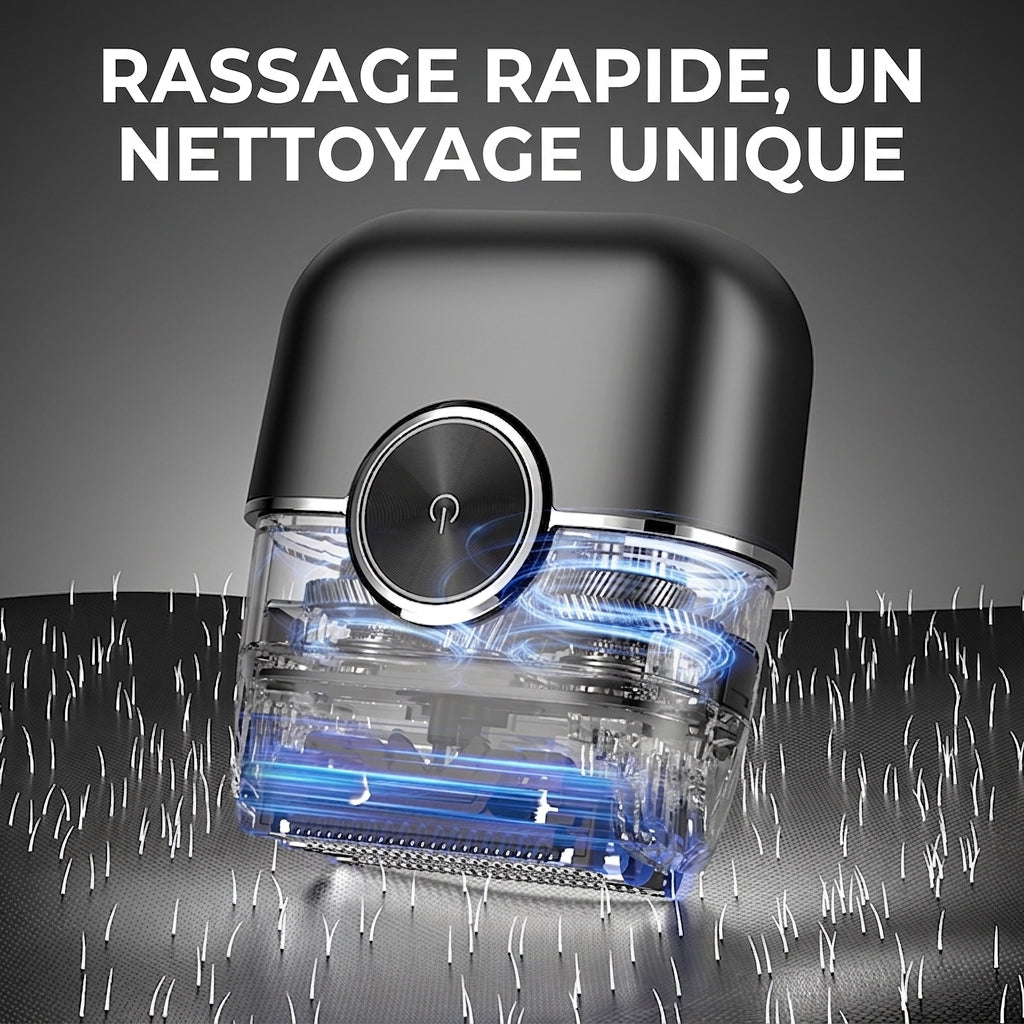 Sparoma FK-706 Rasoir Électrique Épilation Outil de Filage 4 Lames de Rasage Acier Inoxydable Longue Durée Noir