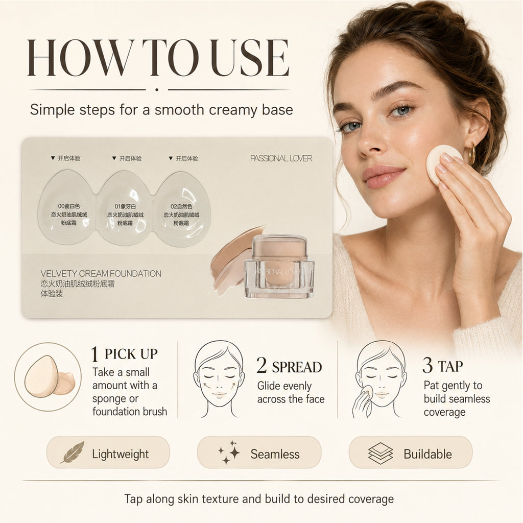 PL (Passional Lover) Fond de Teint Crème Velours Coffret d'Essai (3 Pièces) 300 mg3*