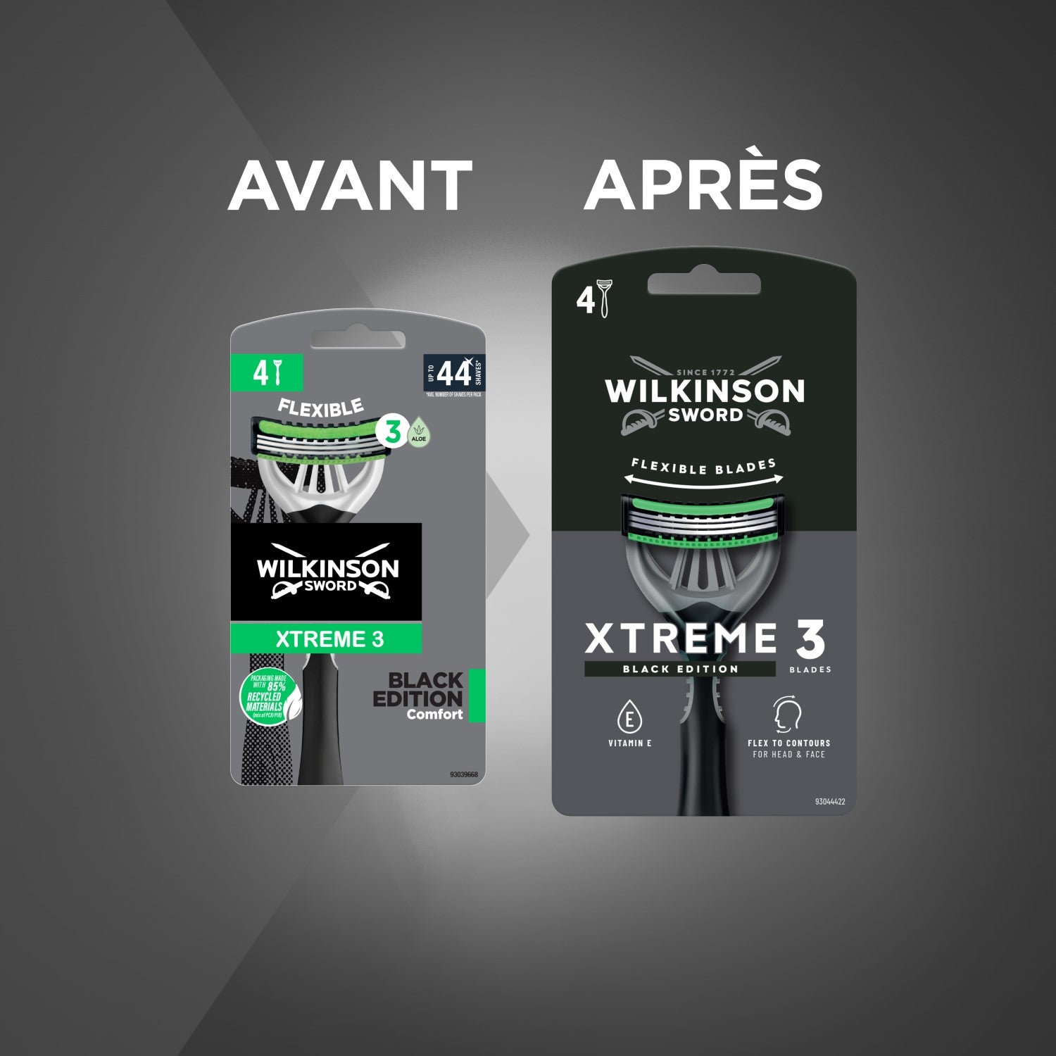 WILKINSON SWORD Xtreme 3 Black - Rasoirs Jetables Pour Homme - x 10
