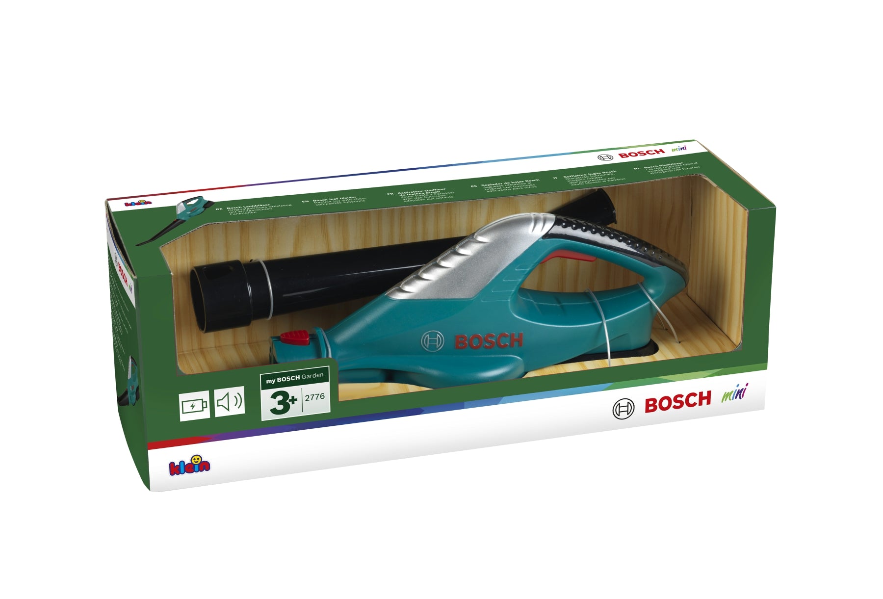 Klein Bosch Jouet de Jardin Souffleur de Feuilles 2776 avec Son et Flux d'Air Doux