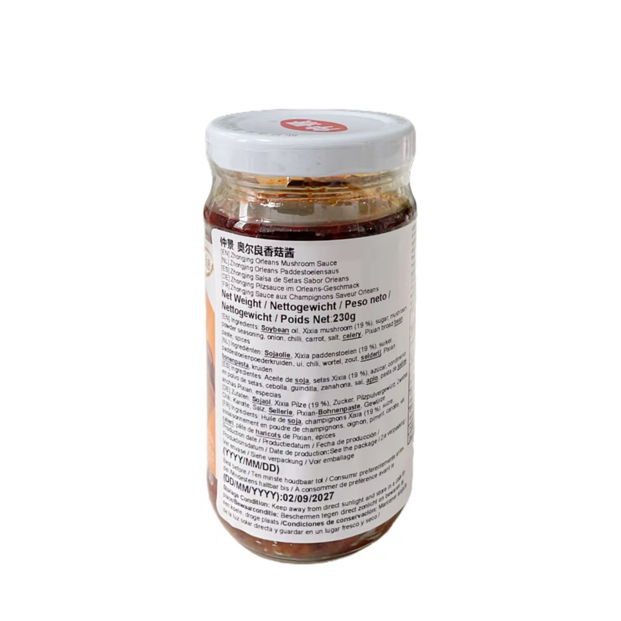 Zhongjing Sauce aux champignons Saveur Orléans 230 g