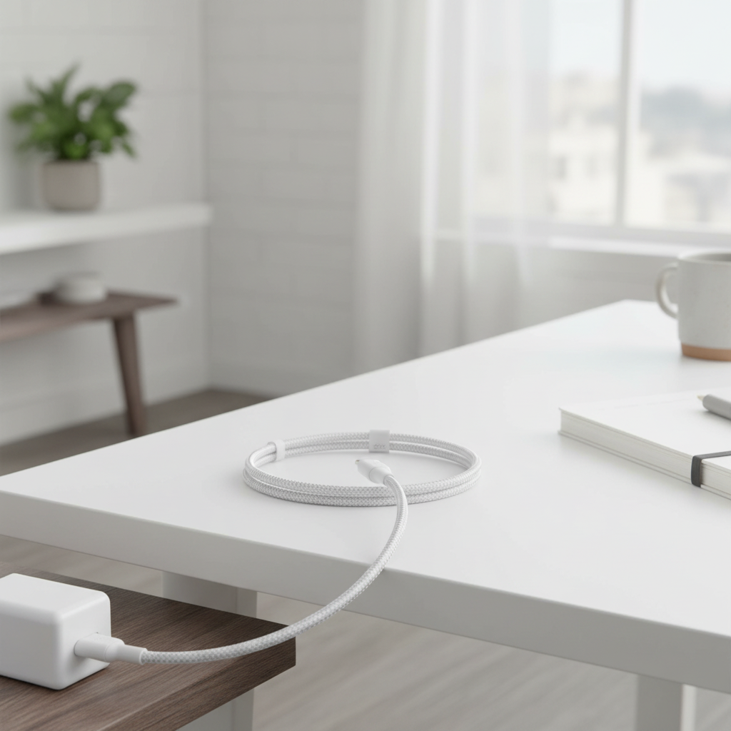 Belkin BoostCharge câble à gaine tressée USB-C vers USB-C - 15 cm - blanc