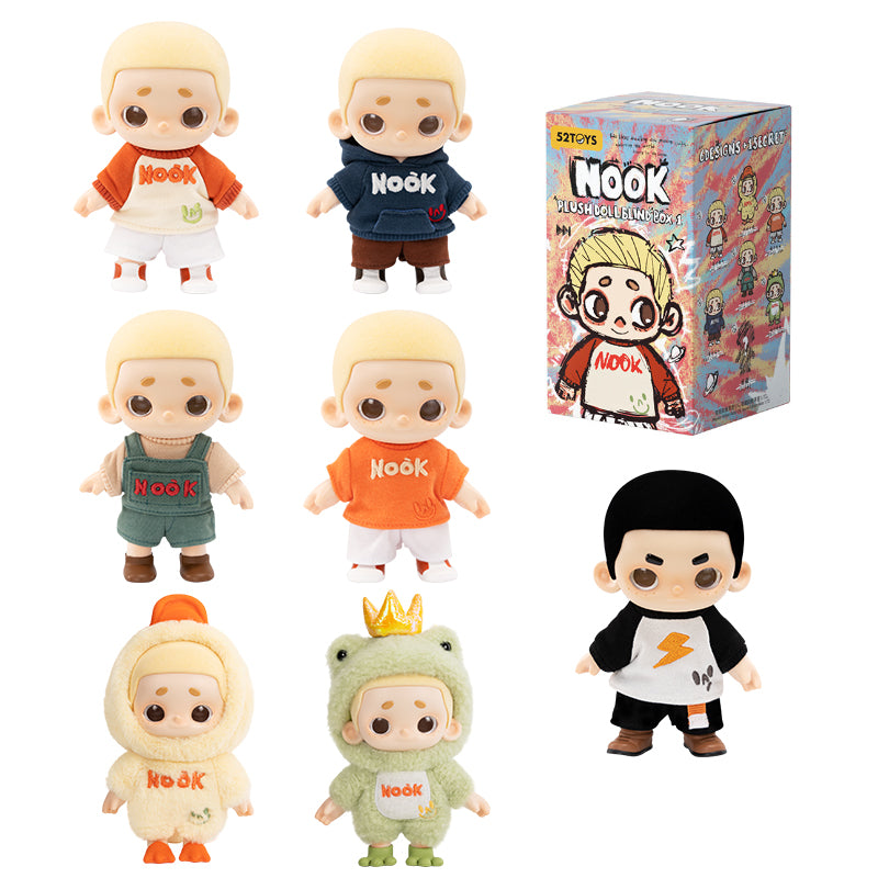 52TOYS Série NOOK OOTD Boîte Mystère Peluche Pendentif de Collection Tendance & Figurine Décorative Une Figurine Aléatoire par Commande