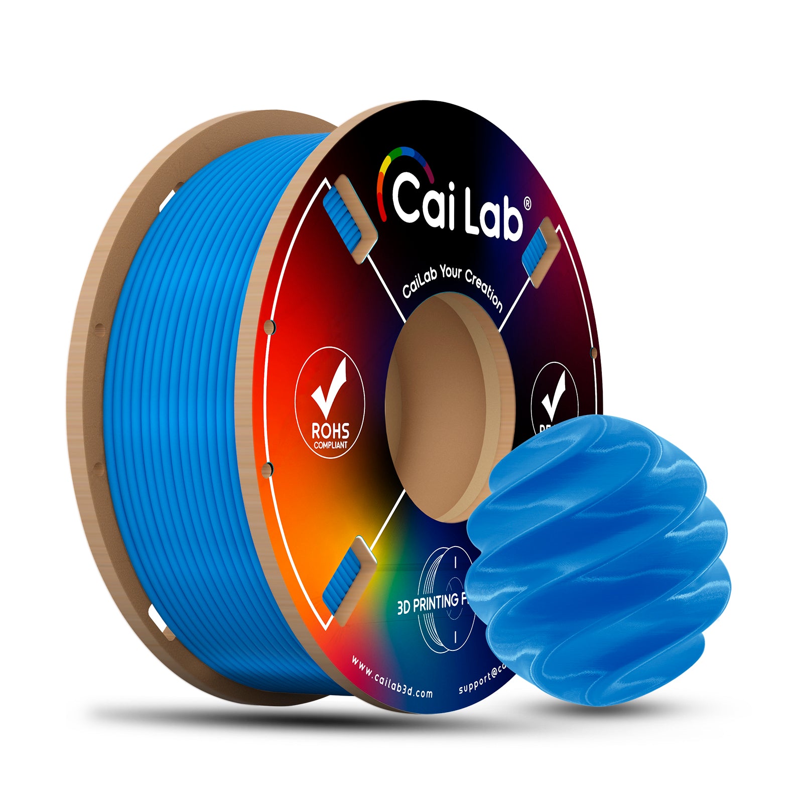 CaiLab Filaments pour imprimante 3D PLA+ bio - Cyan