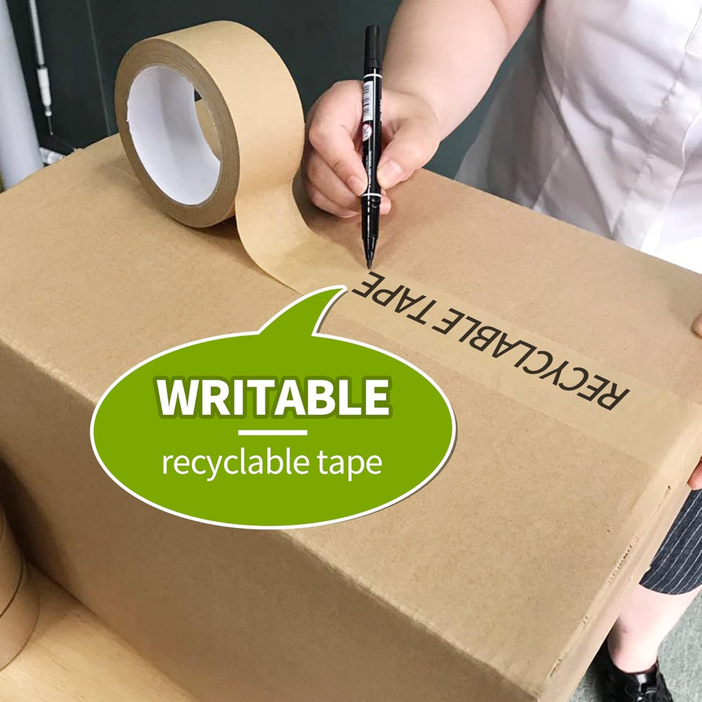 Ruban de papier kraft écologique TAPEBEAR, Ruban de papier kraft biodégradable, Ruban de conditionnement recyclable et inscriptible