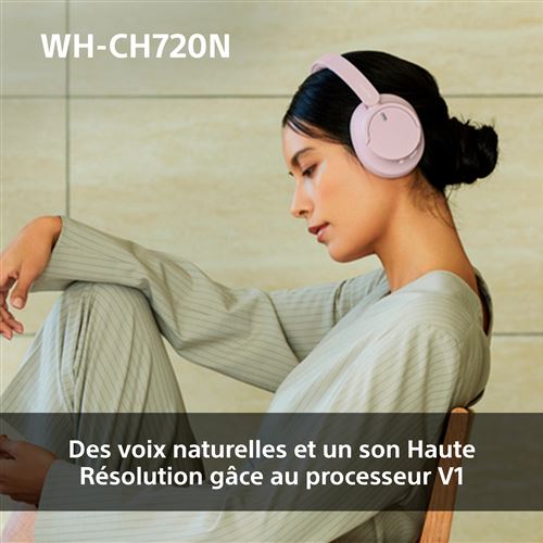 Sony WH-CH720N Casque circum-auriculaire sans fil Bluetooth rose