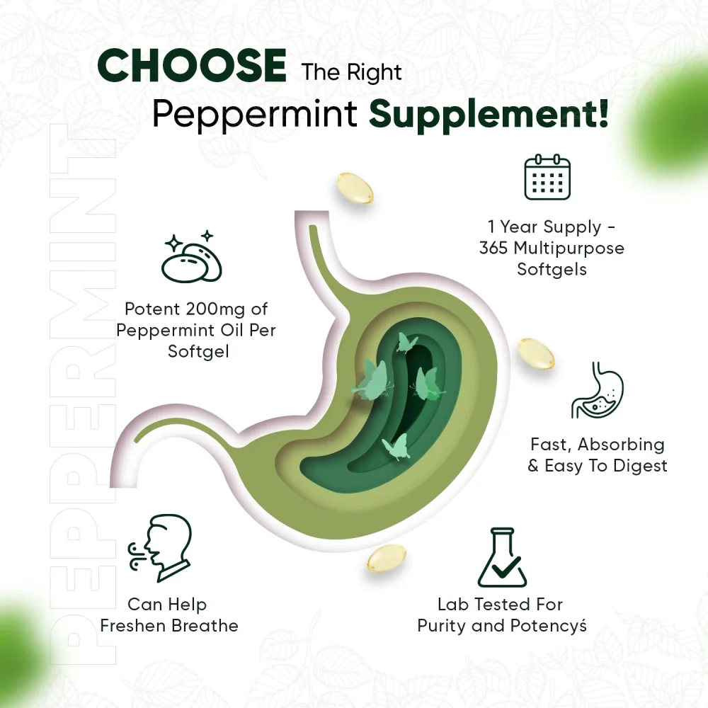 WeightWorld Huile de menthe poivrée 200 mg 365 gélules molles