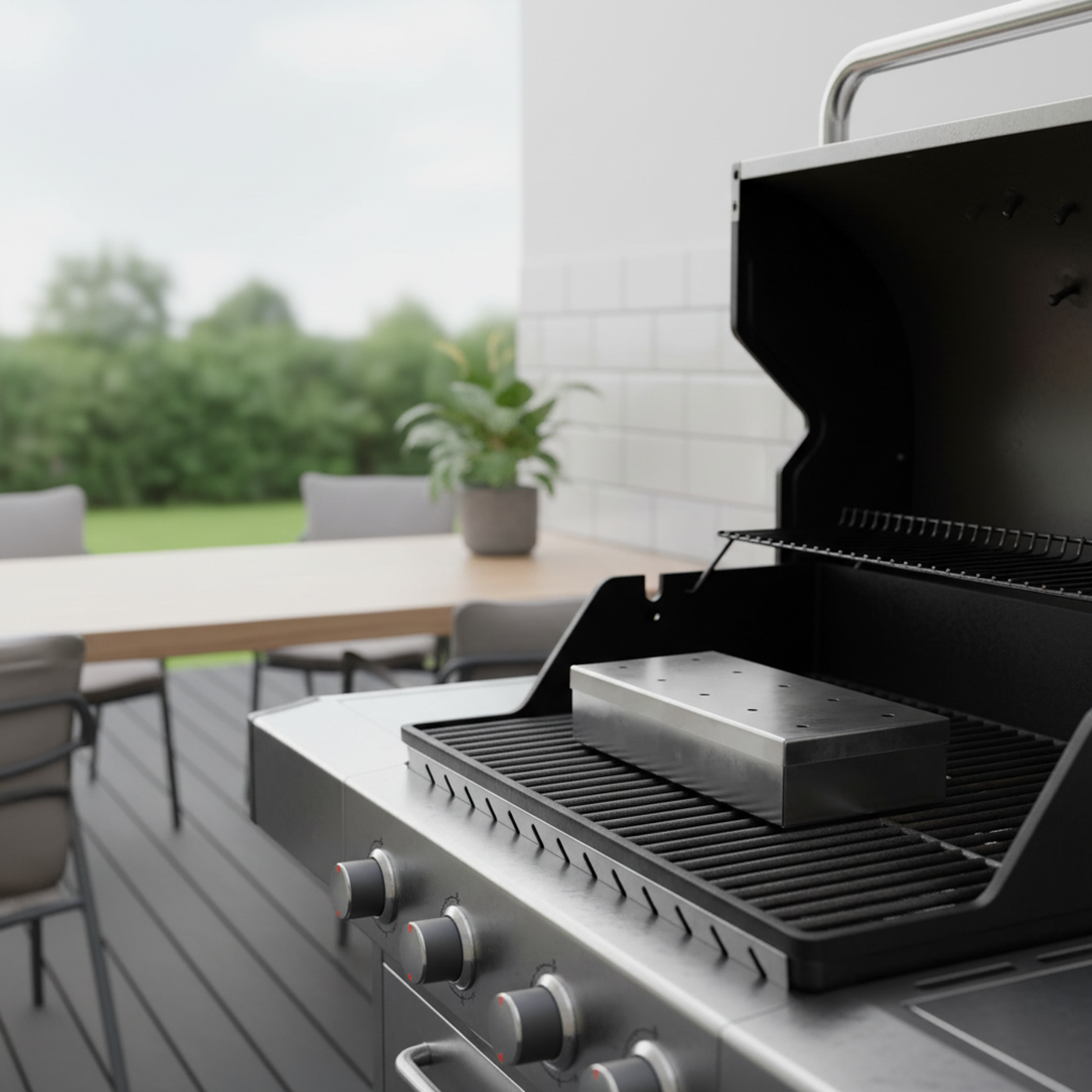 Alpina Boîte de fumage pour barbecue