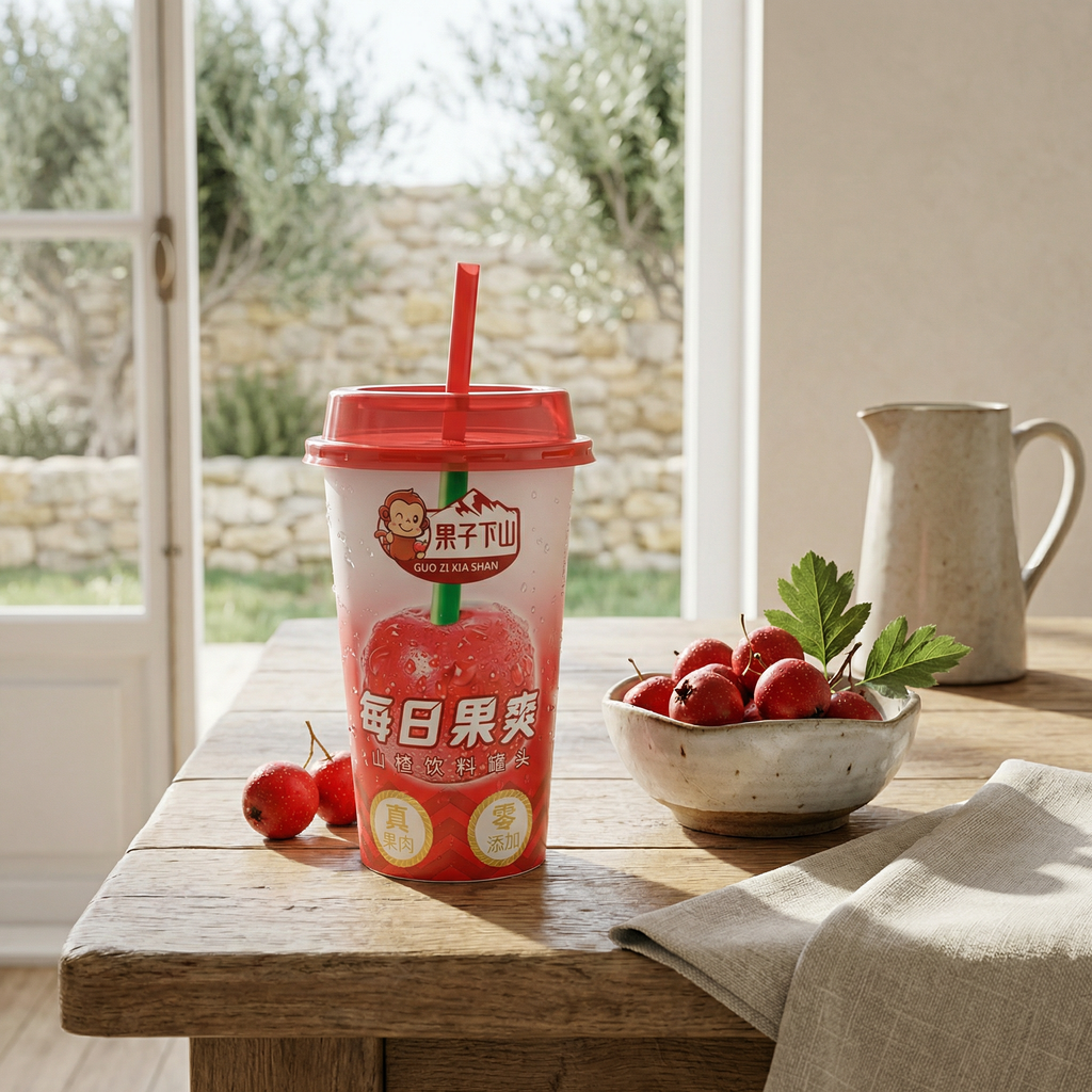 Guozixiashan Boisson quotidienne fraîche rafraîchissante à l'aubépine en canette 410 ml
