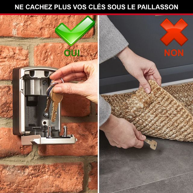 Master Lock Boîte à clés intelligente connectée, mural, Bluetooth ou à combinaison, format moyen 83 x 127 x 59 mm, pour l’extérieur, pour la maison, le bureau, les industries et les véhicules