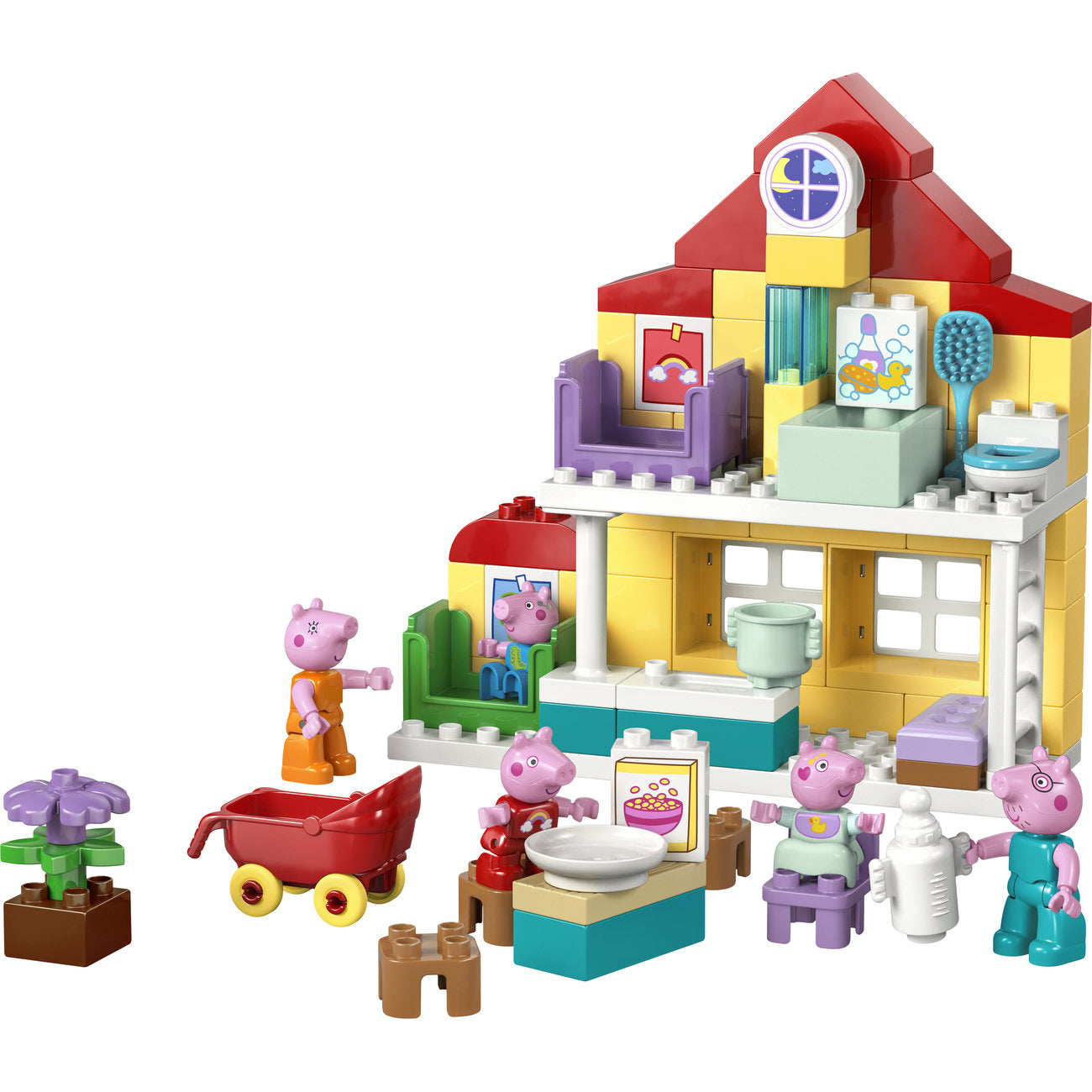 LEGO DUPLO Peppa Pig Maison de la Famille 10467 Set de Jouets de Construction avec 5 Figurines (84 Pièces)