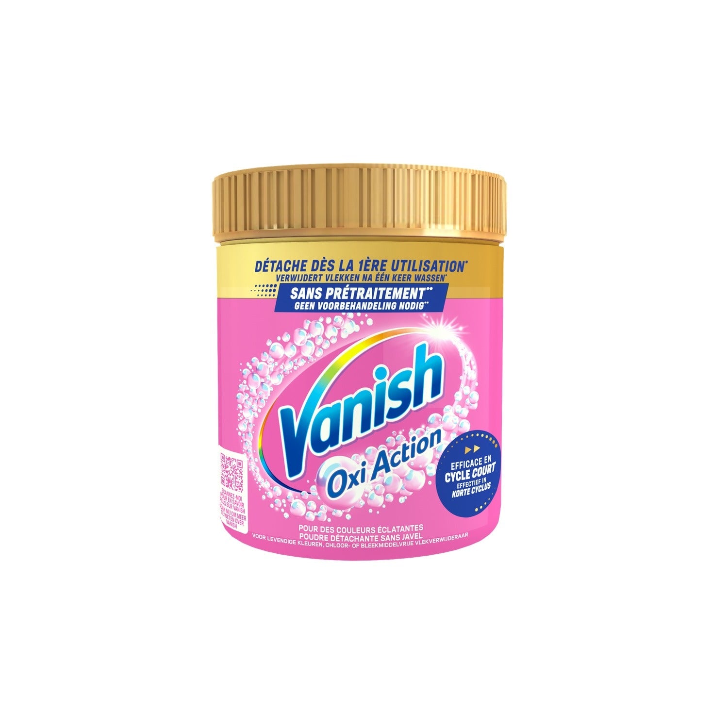 VANISH Oxi Action Poudre détachante sans javel anti-décoloration 480 g