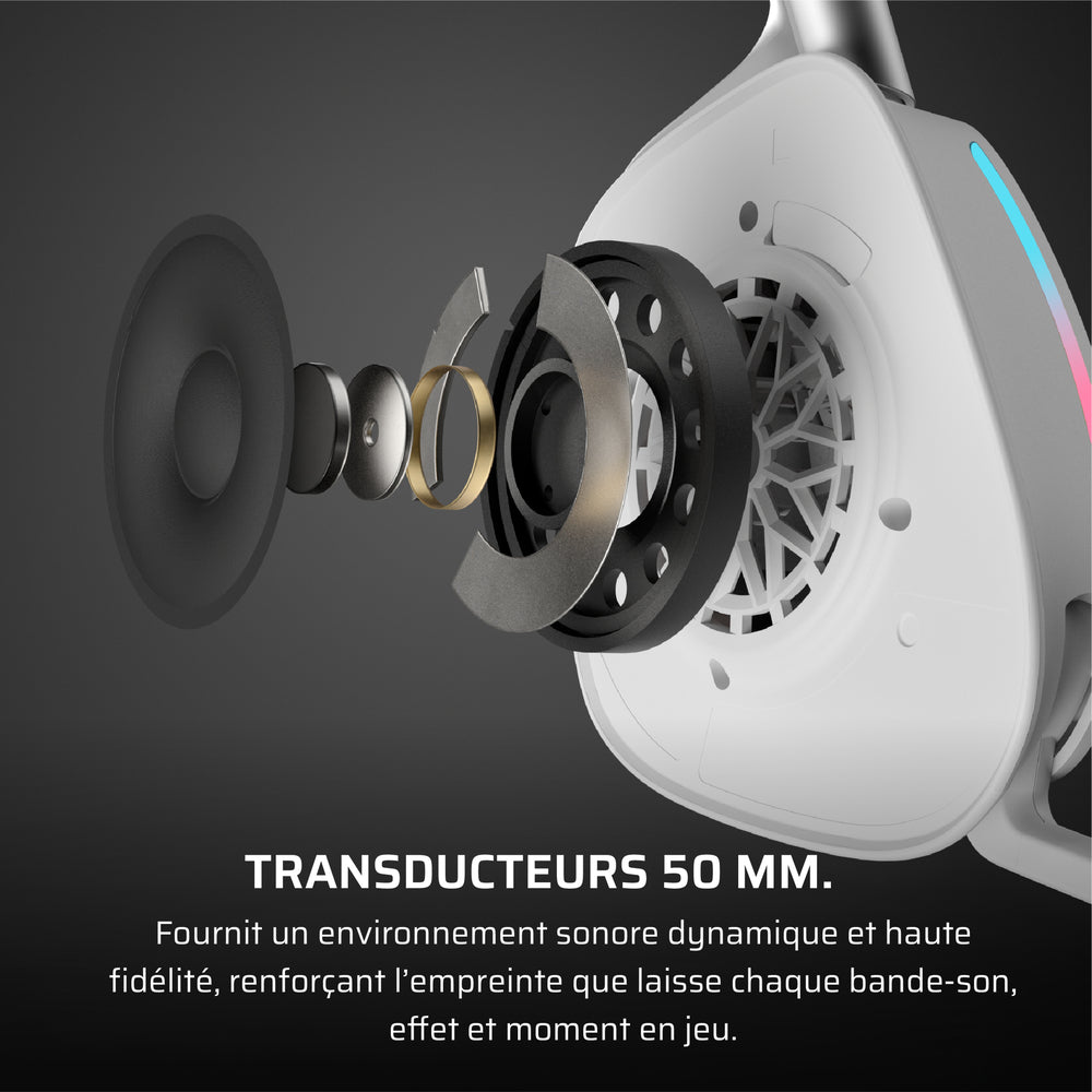 CORSAIR VOID v2 Casque Gaming sans fil - Micro rabattable - Blanc