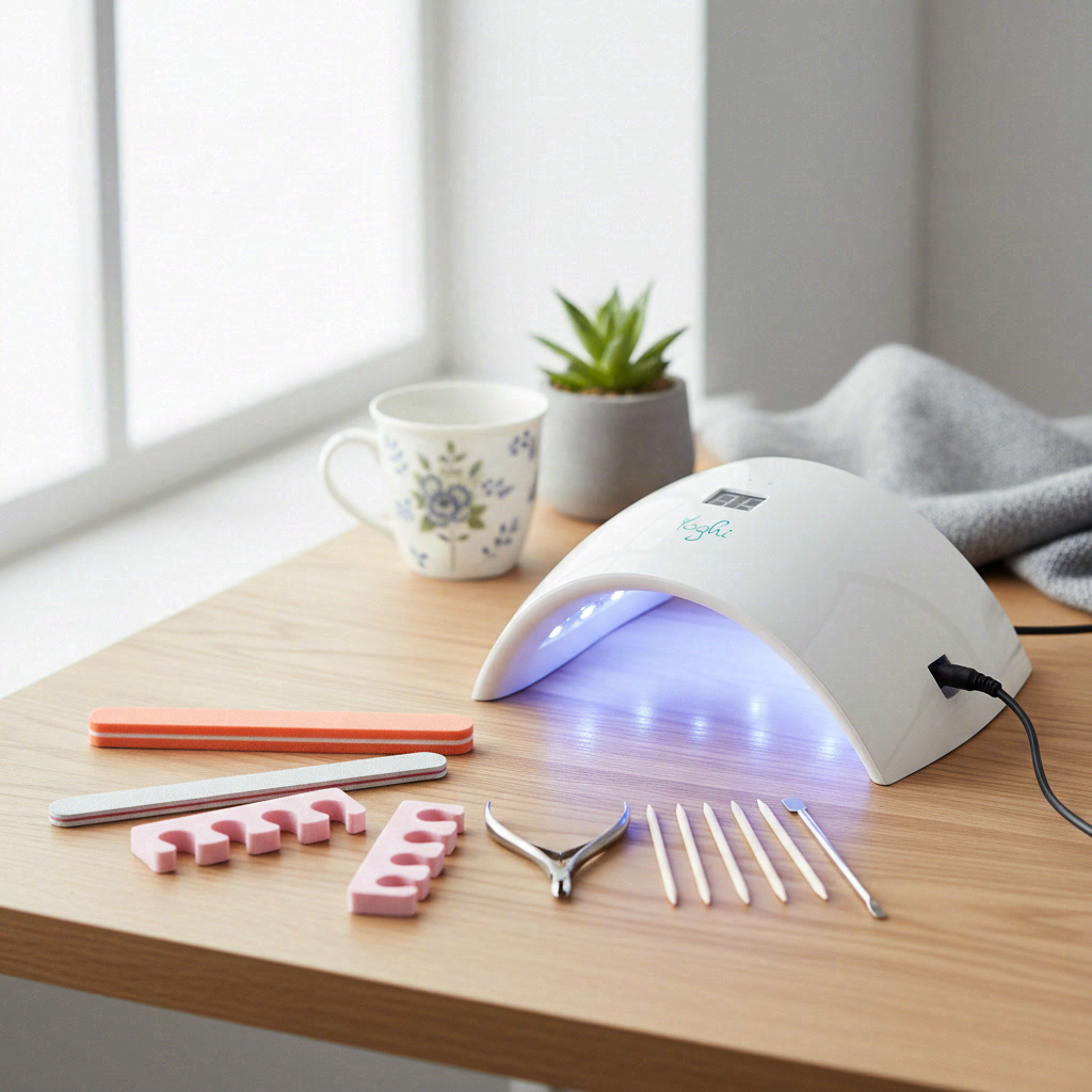 YOGHI Like+ - Kit de Manucure et Pédicure avec Lampe LED 12 W et 12 Accessoires