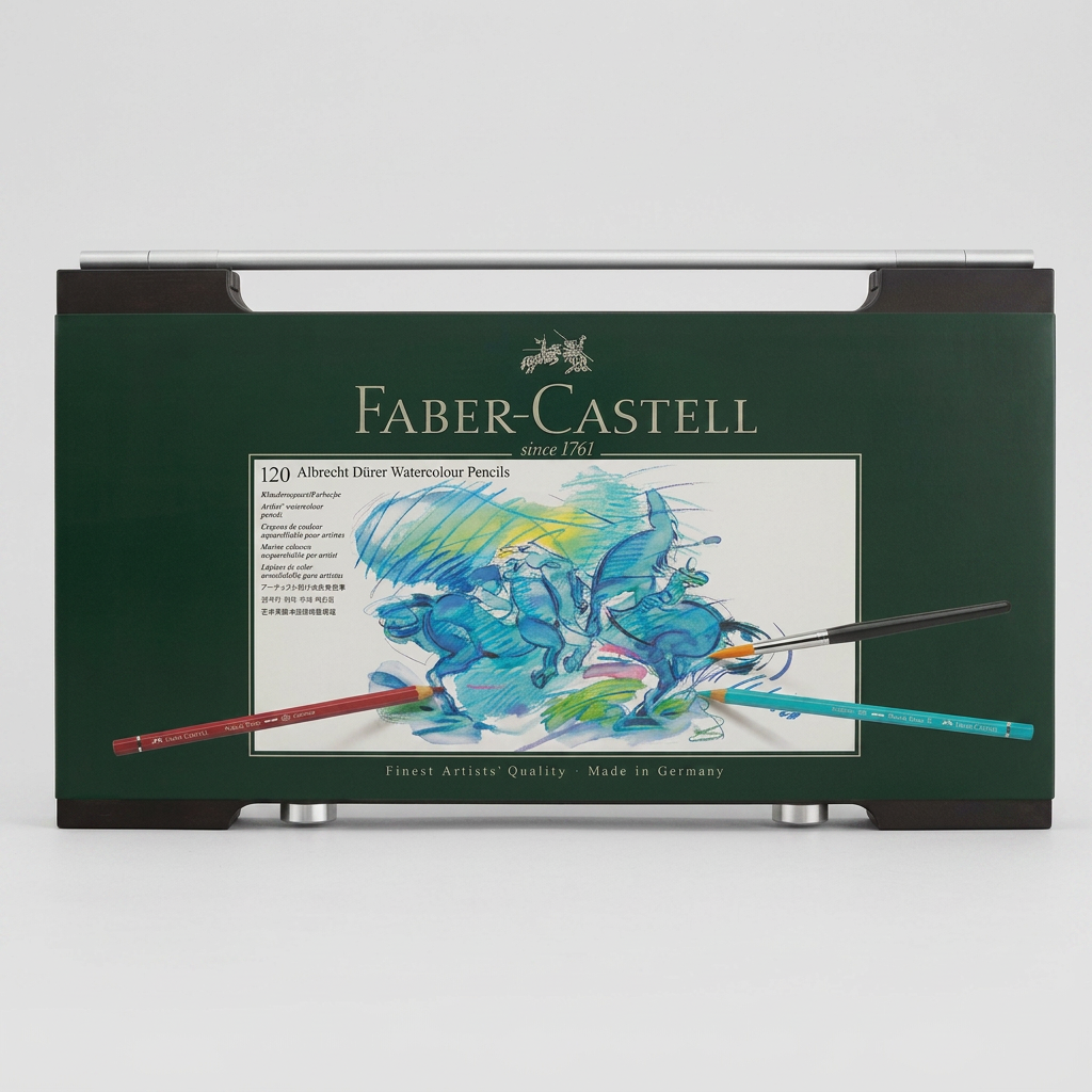 Faber-Castell Albrecht Dürer Crayons Aquarellables - Set de 120 Couleurs en Boîte en Bois