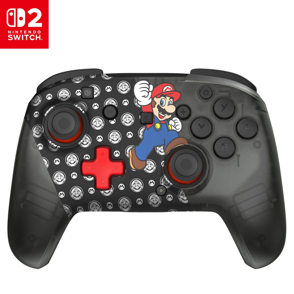 Turtle Beach Rematch Super Mario Jump Manette Sans Fil Sans Fil - Joystick TMR, Batterie 40 Heures, Bouton C pour GameChat, 2 Boutons Programmables - Nintendo Switch 2, Switch OLED