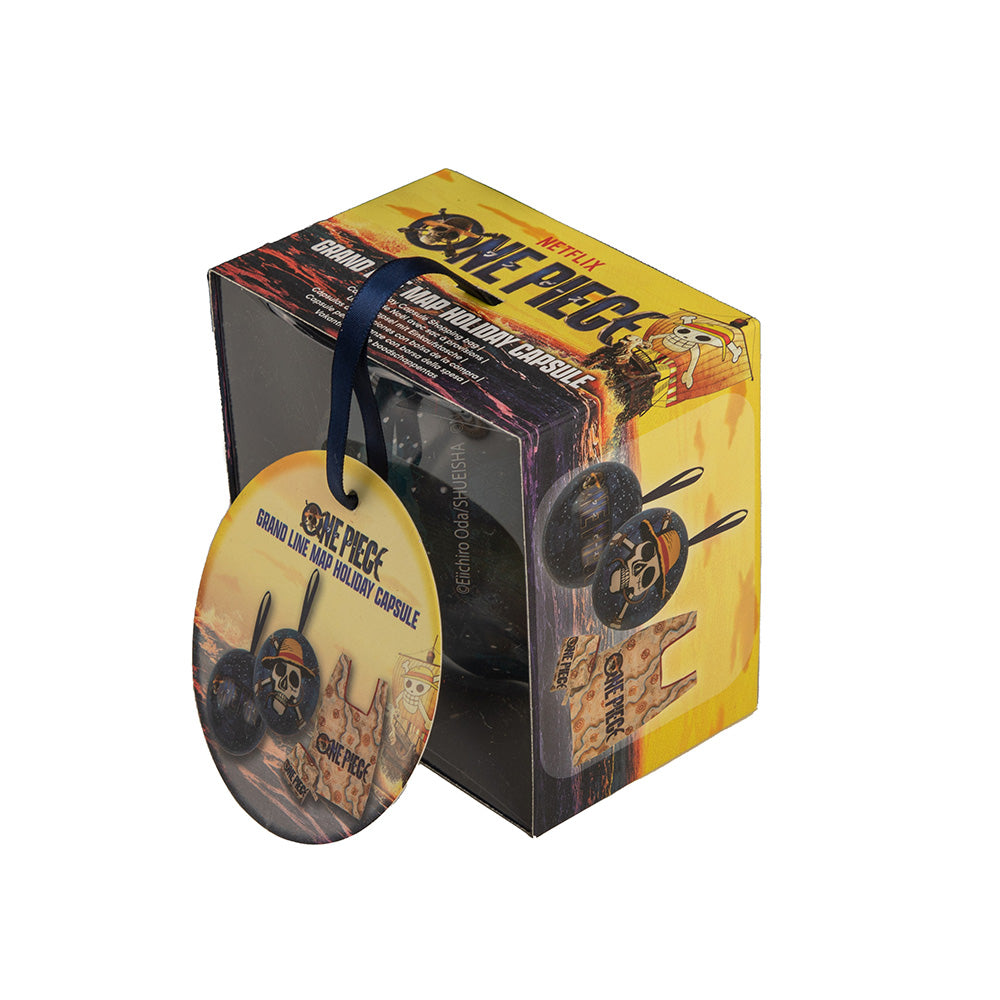 One Piece Sac de Courses Écologique Réutilisable avec Boule de Noël Sphère en Métal Emballage Cadeau Grand Bateau D Luffy Imprimé Carte Tête de Mort Grand Format Sac de Courses Pliable