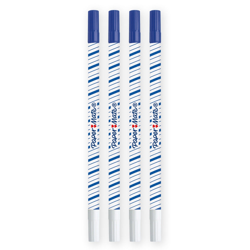 Paper Mate Magic+ effaceur | pointe fine | bleu | lot de 4